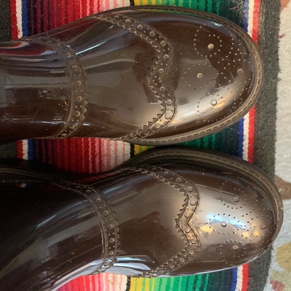 Gucci Brogue Motif Rubber Rainbootsx soze #36 - Picture 3 of 4